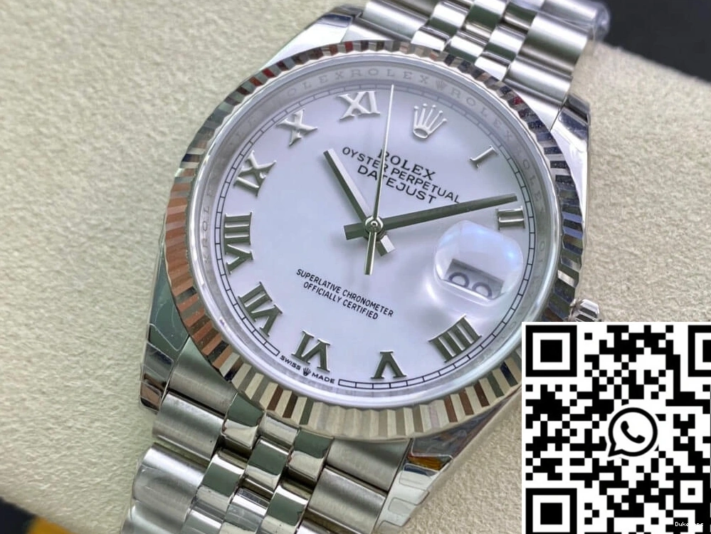 EW White Datejust Factory M126234-0025 Rolex Dial 0324